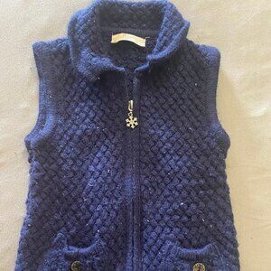Lilax Girls Toddlers Baby Winter Sleeveless Blue Sweater Vest Sz 2-3T